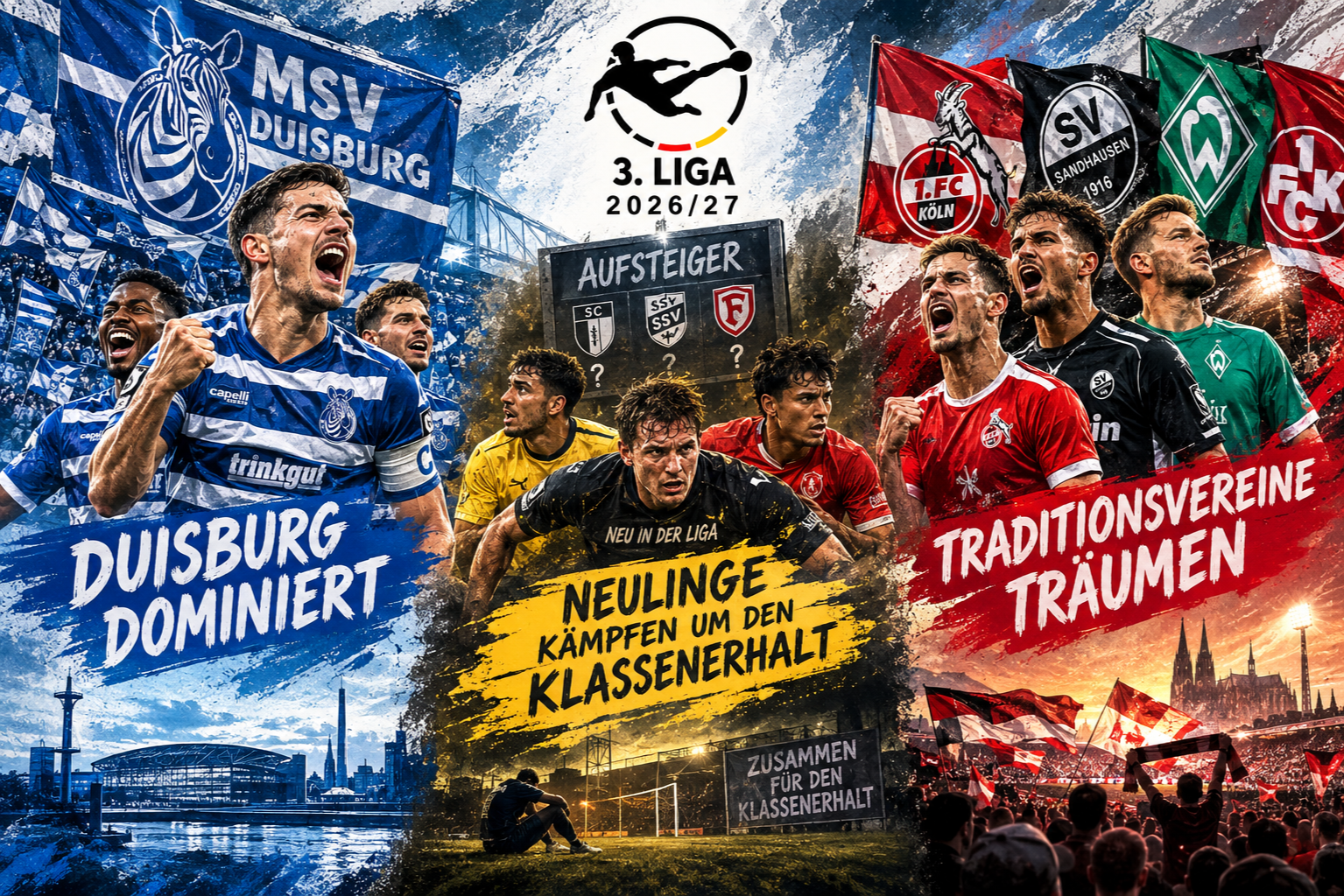 3. Liga 2026/27: Duisburg marschiert, Aufsteiger kämpfen