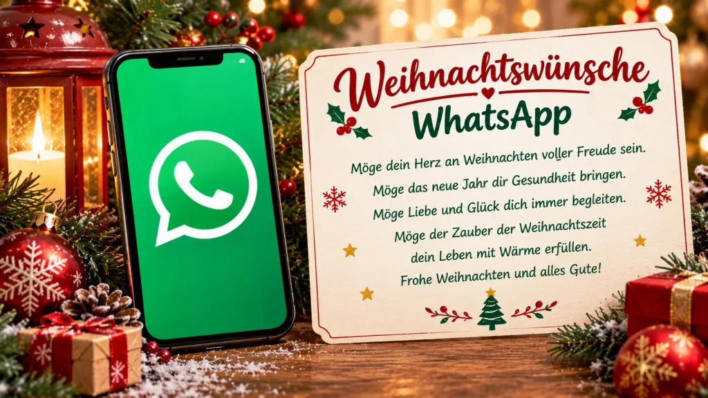Weihnachtswünsche WhatsApp Herzliche Sprüche zum Kopieren und Verschicken